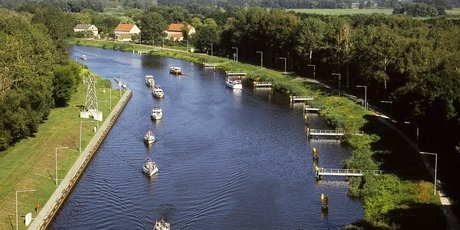 Oder-Havel-Kanal in der Nähe des Schiffshebewerk Niederfinow.