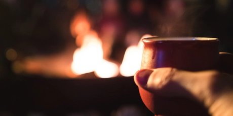 Glühwein from the clay cup