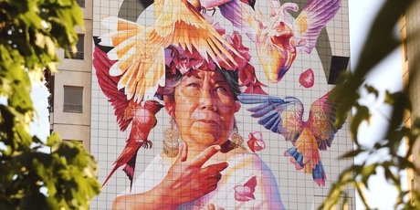 Mural der mexikanische Künstlerin Adry del Rocio, Berlin 2019