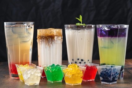 Bubble Tea und Zutaten