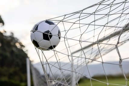 Fußball im Tor