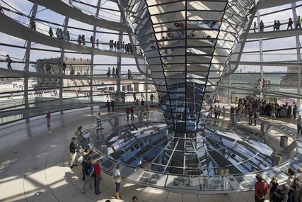 Besucher in der Reichstagskuppel