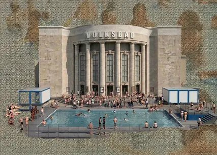 VOLKSBAD, Collage © Volksbühne am Rosa-Luxemburg-Platz