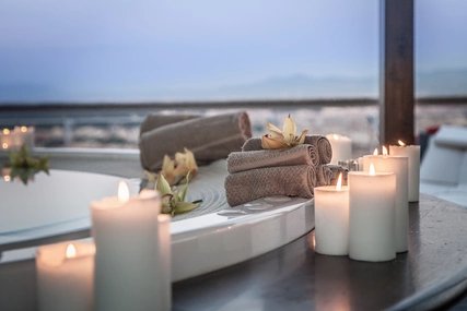 Winterlicher Wellnessbereich
