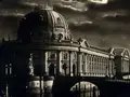 Kaiser-Friedrich-Museum in der Nacht, Detail, 1930, Fotopostkarte Kaiser-Friedrich-Museum in der Nacht, Detail, 1930, Fotopostkarte