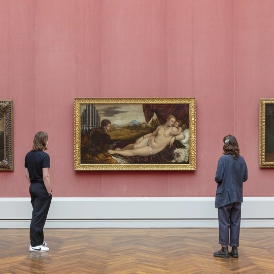 Exhibition space in the museum Gemäldegalerie in Berlin