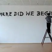 Monty Richthofen_WHAT WAS NEVER SAID WAS ALWAYS TRUE, 2026, Wandfarbe, Maße variabel © Monty Richthofen