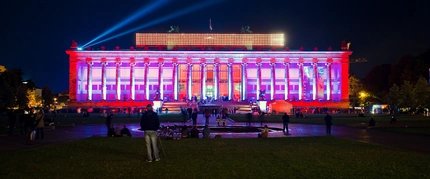 Illuminiertes Altes Museum bei der Langen Nacht der Museen