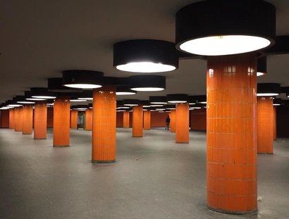 Stazione della metropolitana Messe Nord/ICC a Berlino