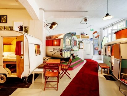 15-Min-Stadt-Hotel Hüttenpalast Wohnwagen