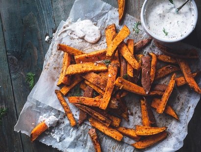 Patatas fritas con boniato streetfood