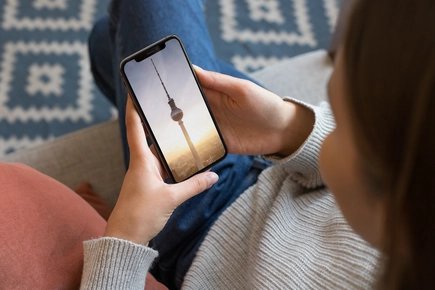 Live-Streaming, Fernsehturm auf dem Handy