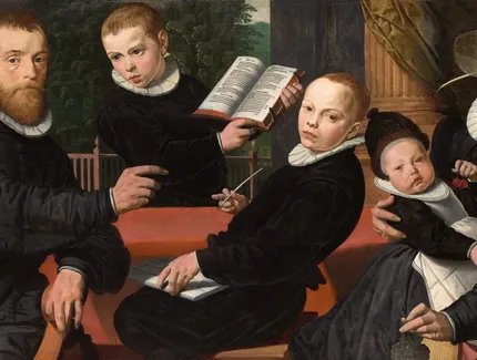 Pieter Pietersz.,Bildnis der Familie des Amsterdamer Verlegers Laurens Jacobsz.(Detail), 1598
