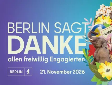 Am 21. November bedankt sich Berlin bei allen ehrenamtlich Engagierten.