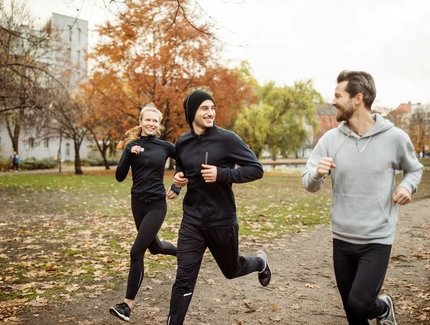 Laufgruppe im Park