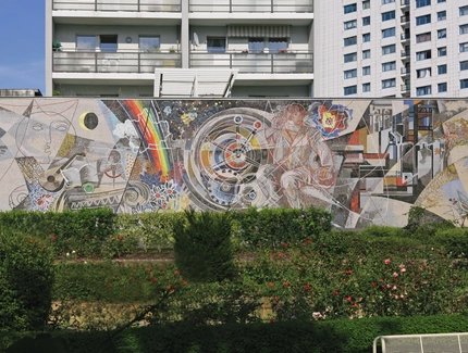 DDR-Kunst in der Marzahner Promenade, dem Standort der Galerie M in Berlin-Marzahn