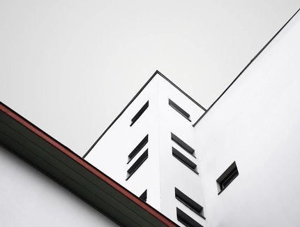 Fassadendetail der Weißen Stadt, Bauhaus Architektur Berlin