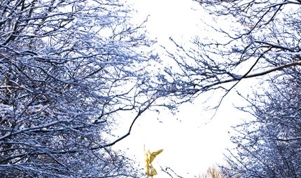 Siegessäule im Schnee