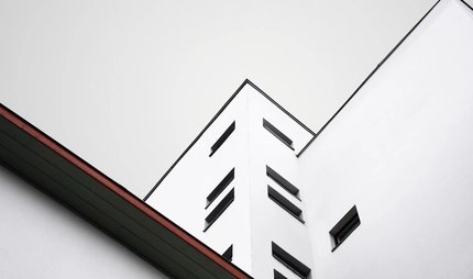 Fassadendetail der Weißen Stadt, Bauhaus Architektur Berlin